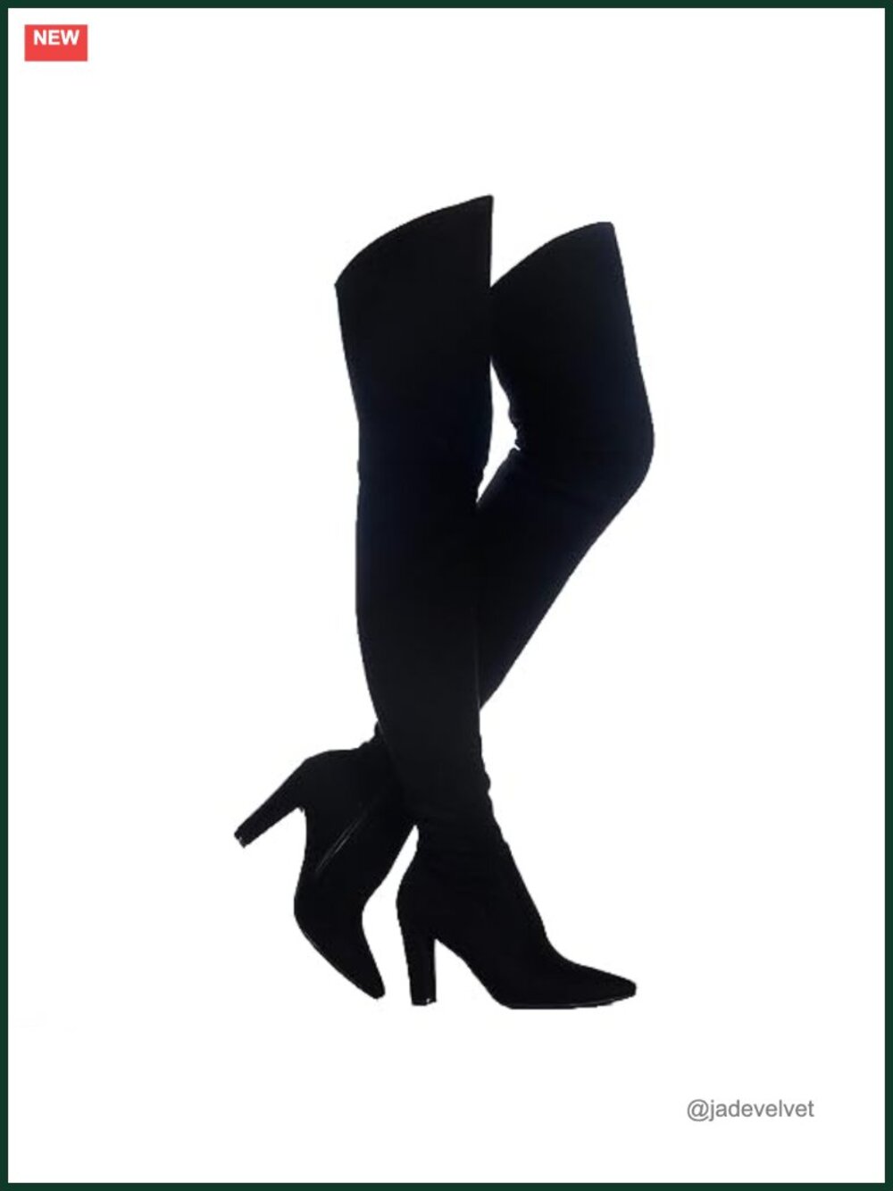 Women's Stretch Suede Chunky Heel Over-the-Knee Boots Thigh High